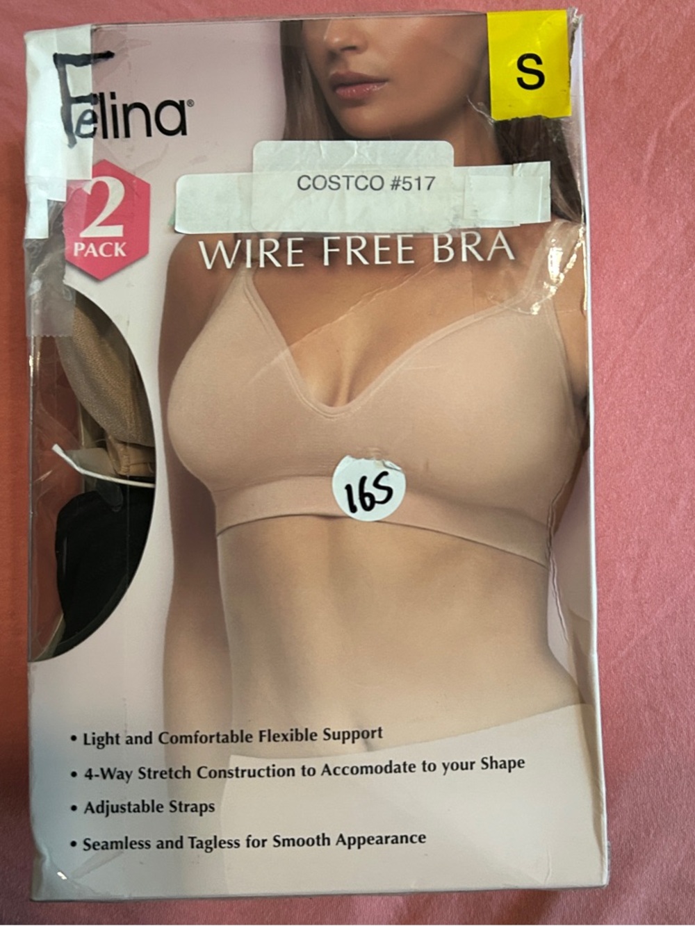 Felina 2-Pack Wire Free Bra - Beige and Black new in box
Small